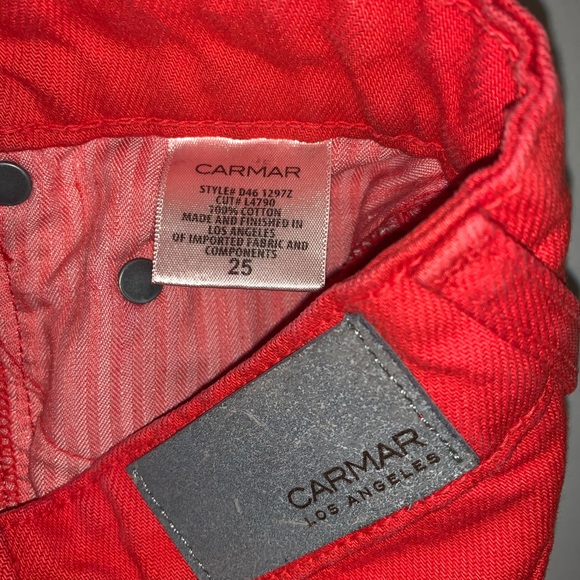 Carmar COLIN Red Double White Zipper Mini Skirt - Picture 5 of 8